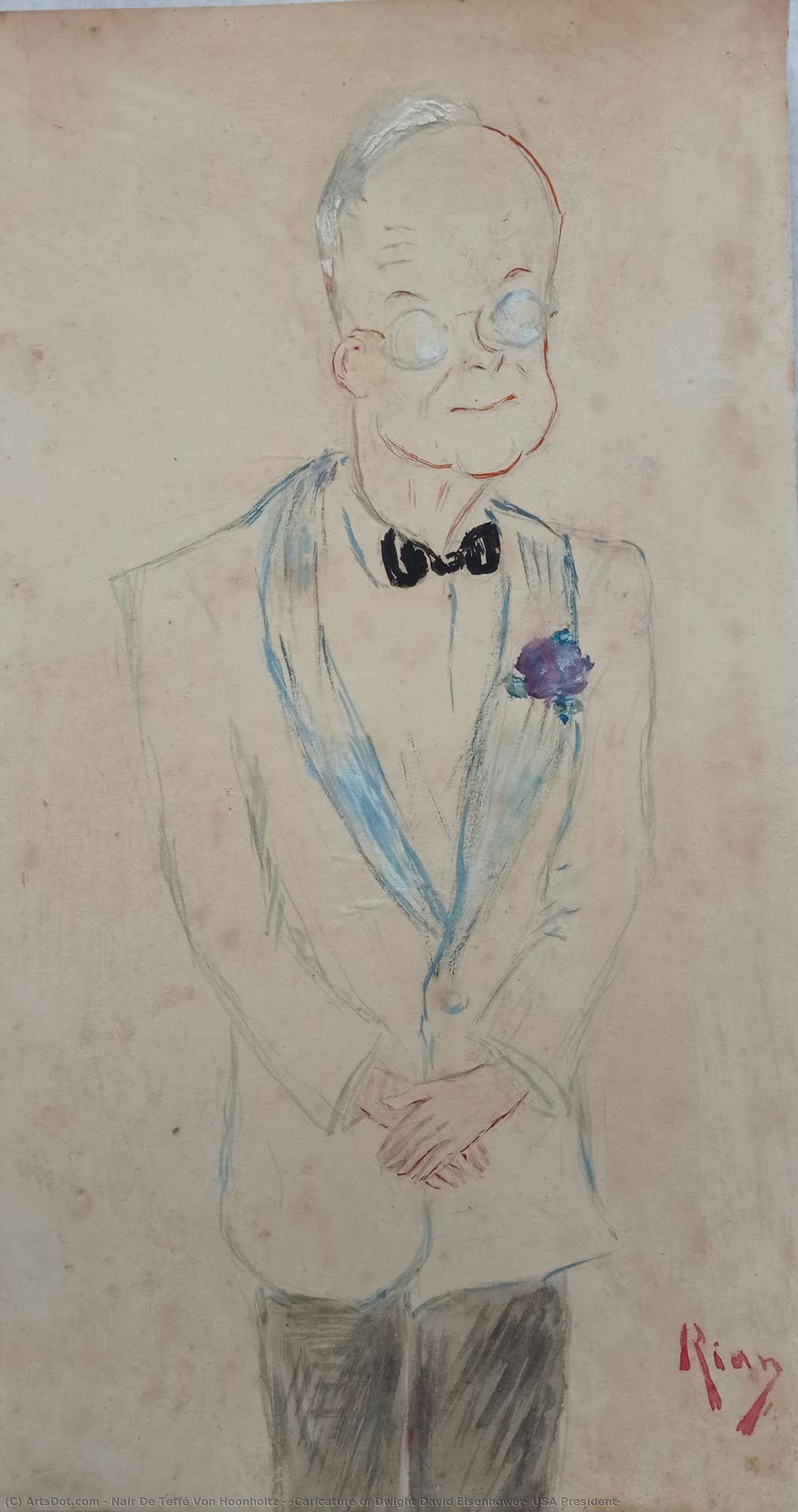[caricature Of Dwight David Eisenhower, Usa President] — Nair De Teffé Von Hoonholtz