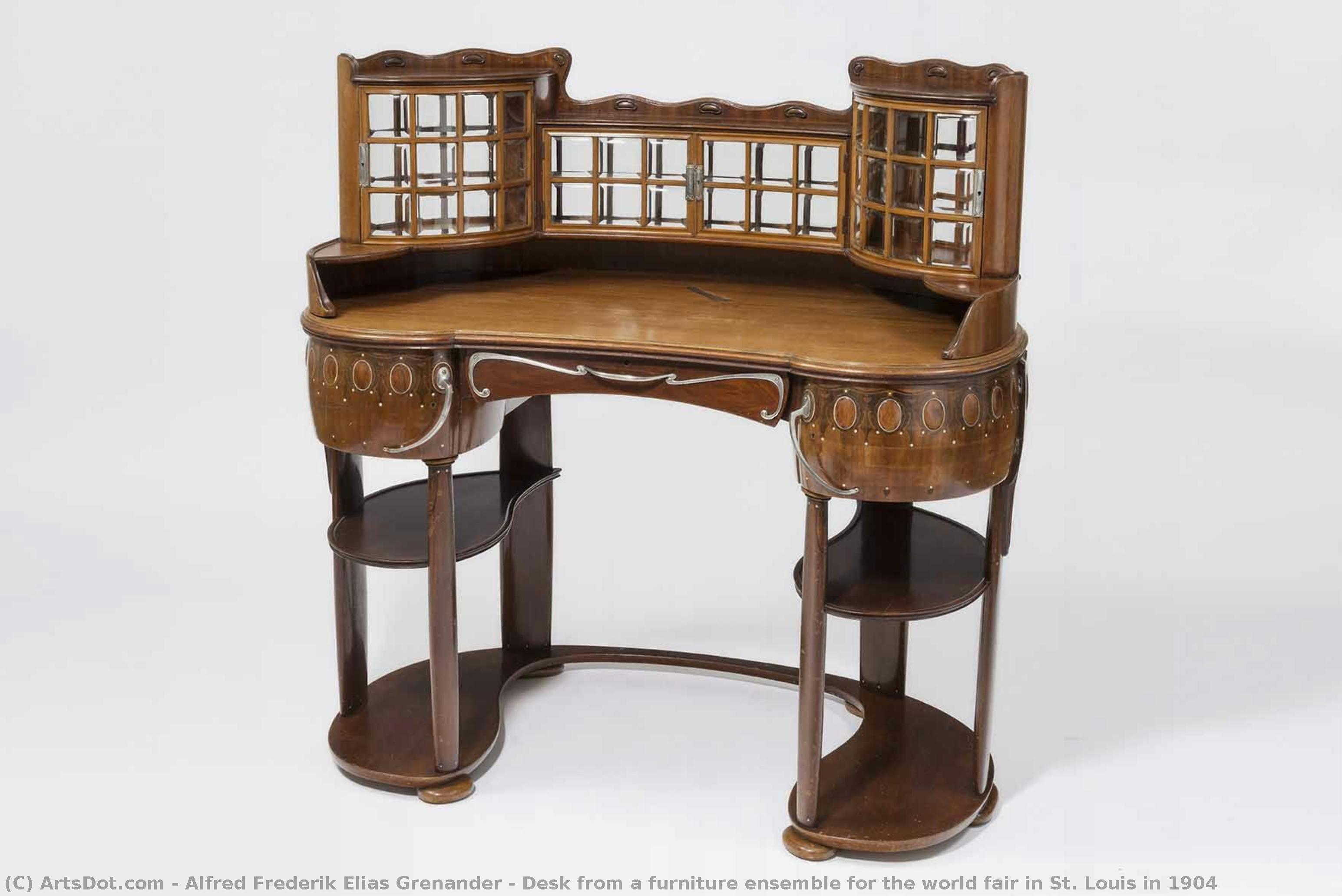 Desk From A Furniture Ensemble For The World Fair In St. Louis In 1904 — Alfred Frederik Elias Grenander