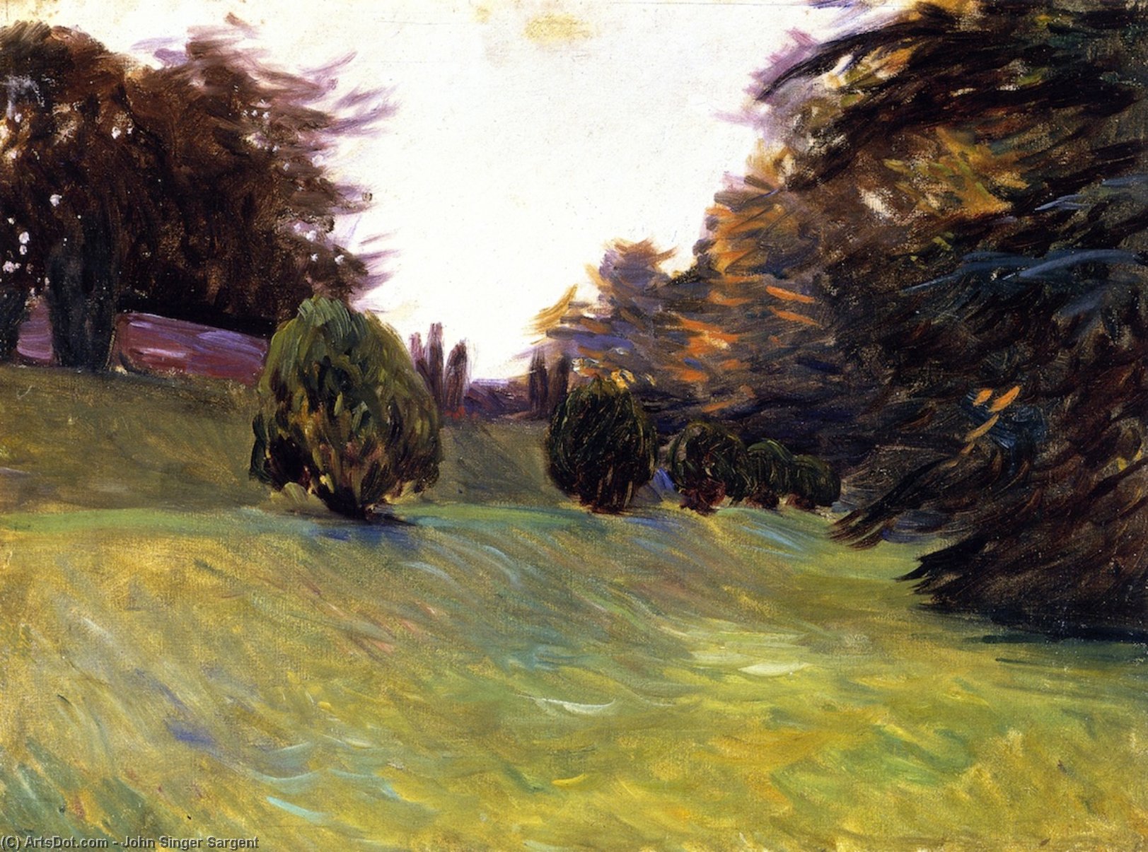 The Garden At Fladbury Rectory (also Known As Landscape At Flatbury) — John Singer Sargent