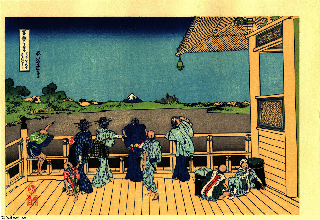 Gohyaku-rakanji Sazaido — Katsushika Hokusai