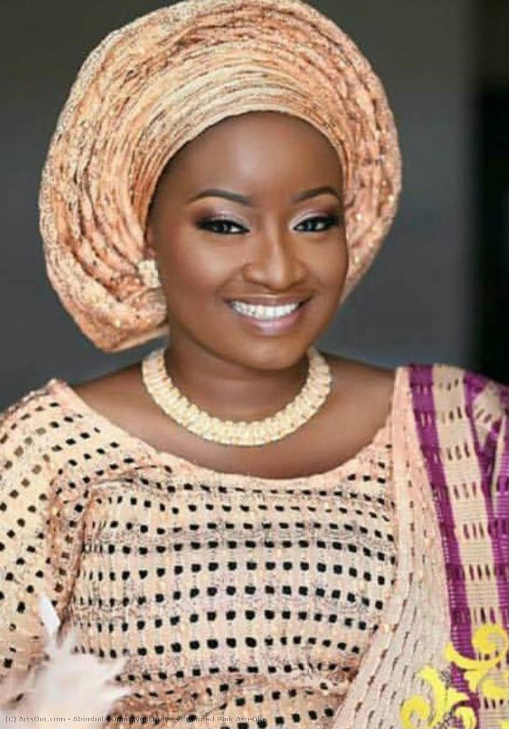 Creamed Pink Aso-oke — Abimbola Omotoyosi Ipaye