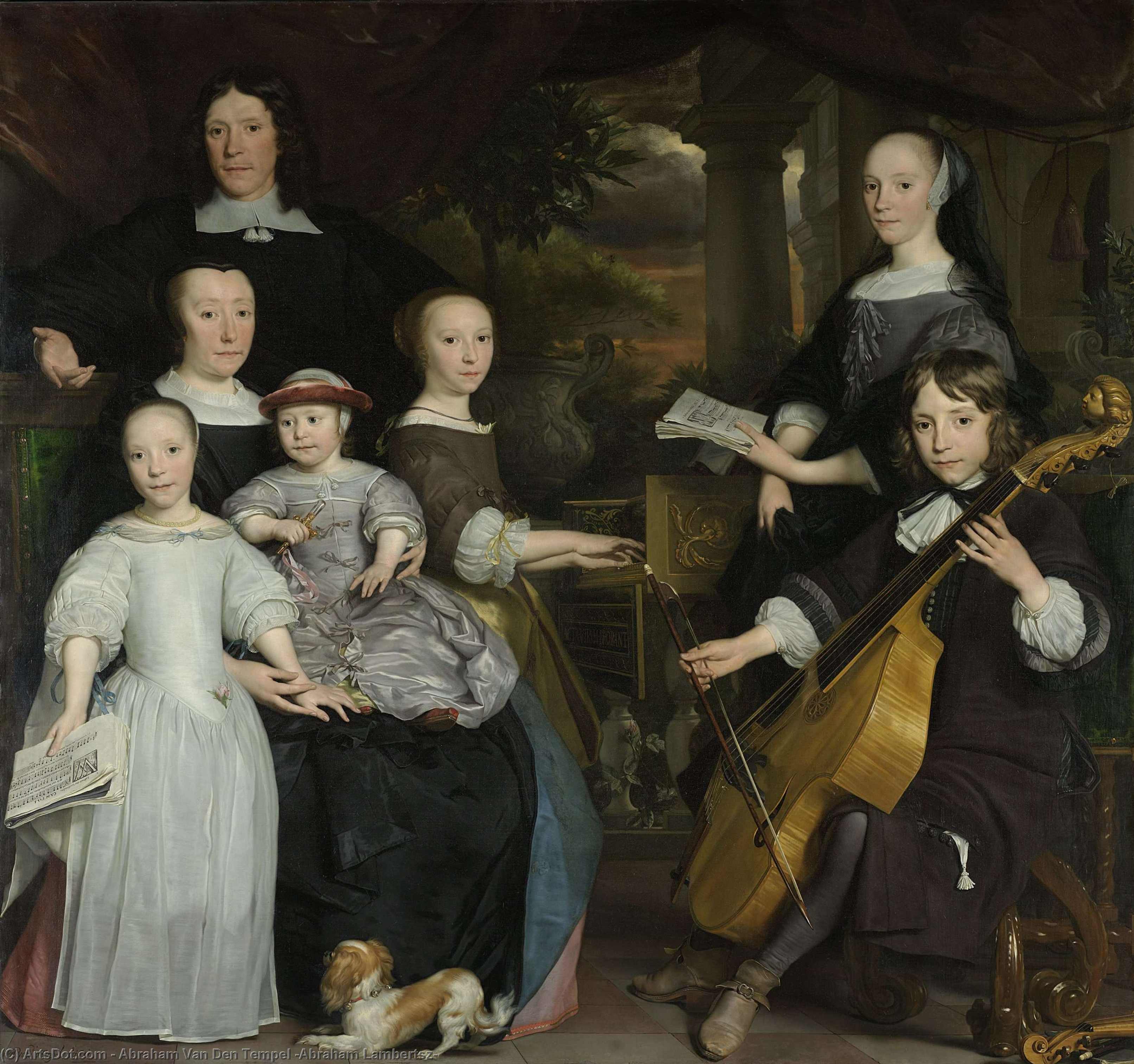 David Lion With His Family — Abraham Van Den Tempel