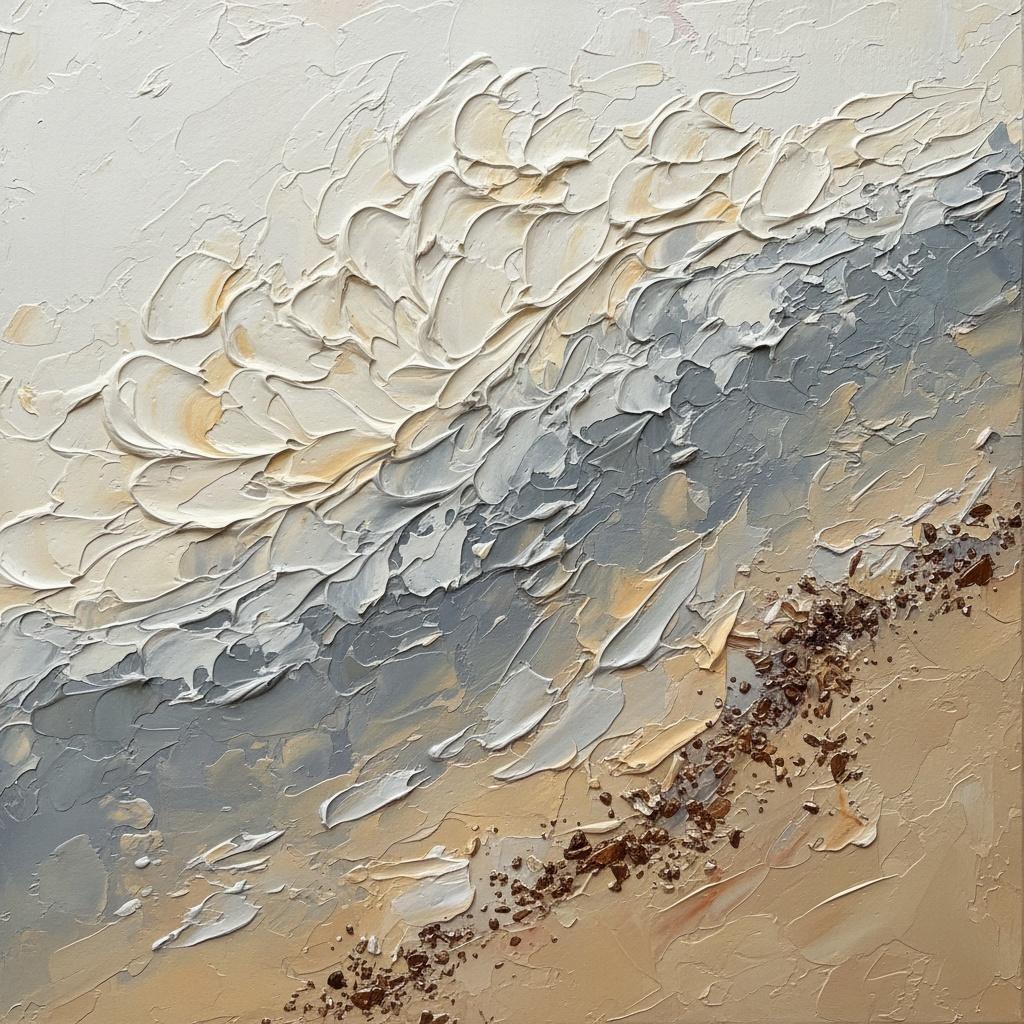 Ethereal Tides Of Ochre And Slate In A Sculptural Monolithic Abstract Study — David Moreau