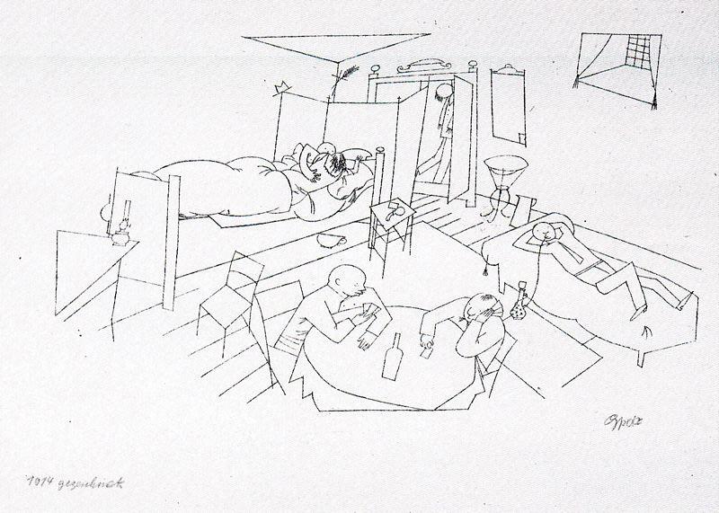 Building With Four Stairs — George Grosz