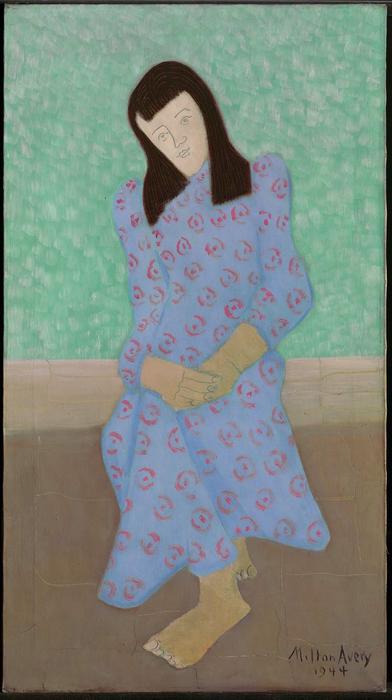 The Artist's Daughter In A Blue Gown — Milton Avery