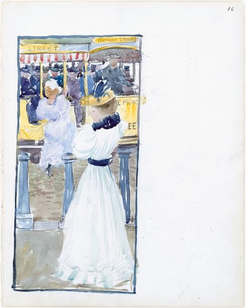 The Streetcar On Tremont Street — Maurice Brazil Prendergast