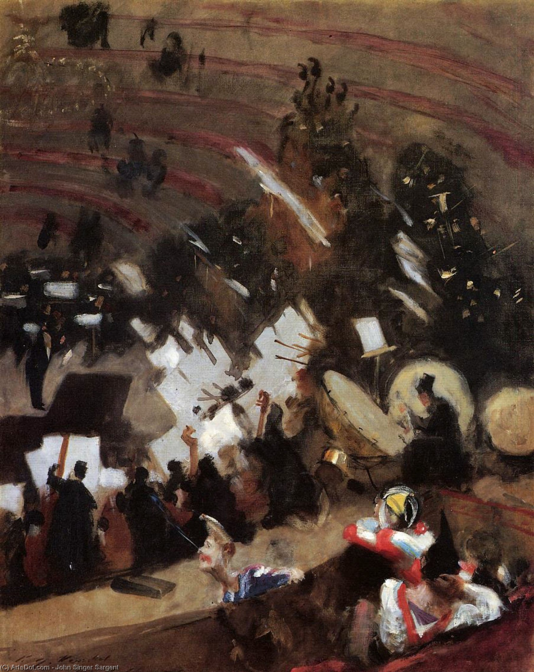 Rehearsal Of The Pas De Loup Orchestra At The Cirque D'hiver — John Singer Sargent