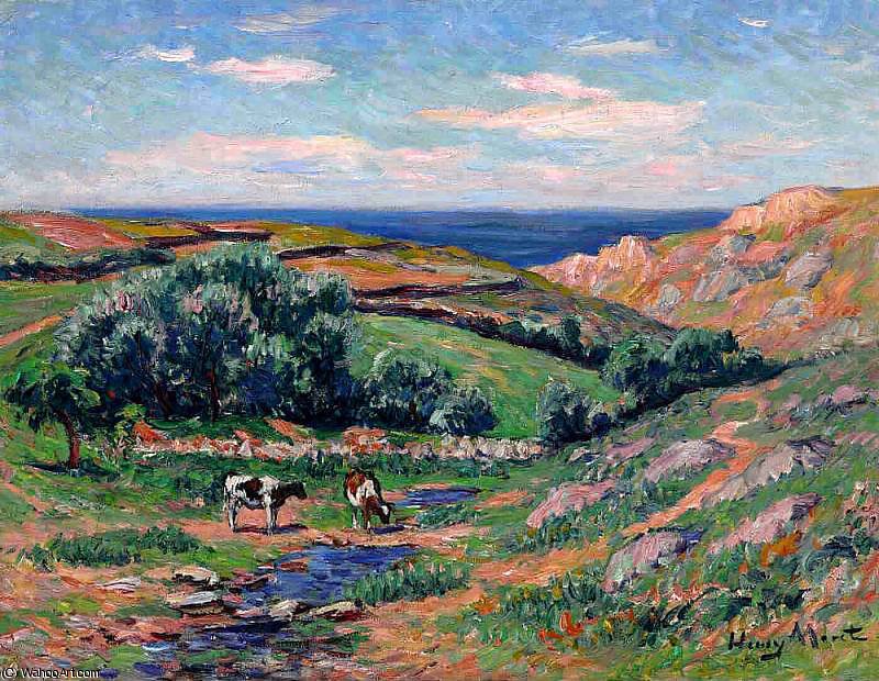 A Valley In Sadaine The Bay Of Douarnenez — Henri Moret