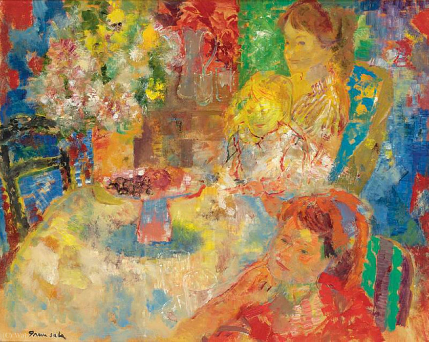 Interior With Bouquet, (1969) — Emilio Grau Sala