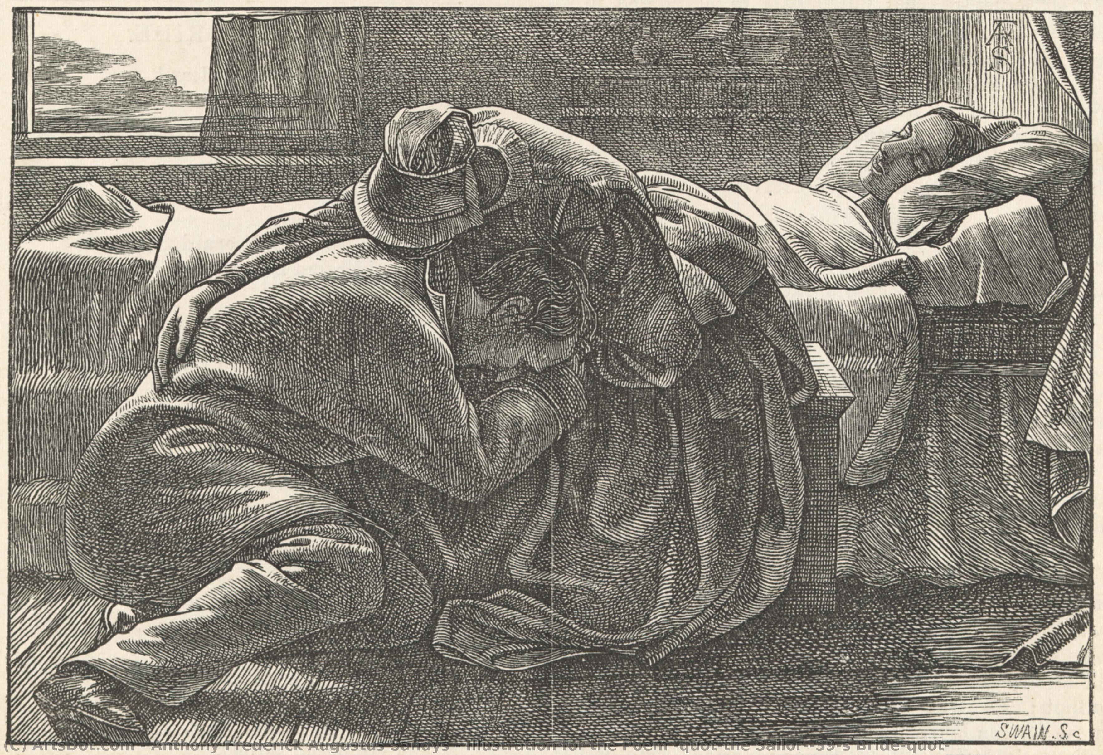 Illustration For The Poem "the Sailor's Bride" — Anthony Frederick Augustus Sandys