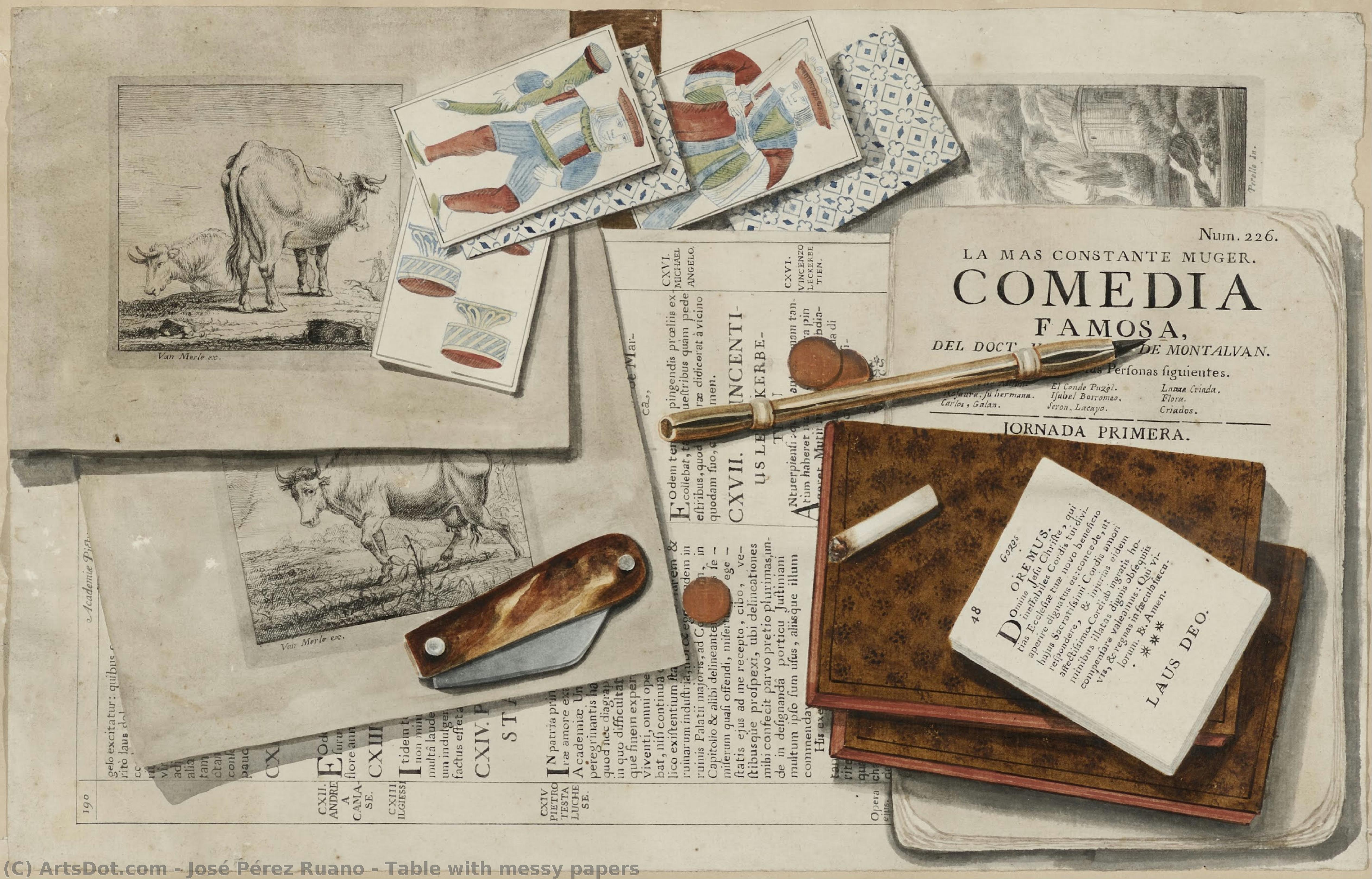 Table With Messy Papers — José Pérez Ruano