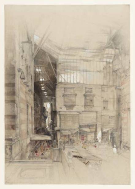 The Bazaar Of The Ghûriyah From The Steps Of The Mosque Of El-ghûri, Cairo — John Frederick Lewis