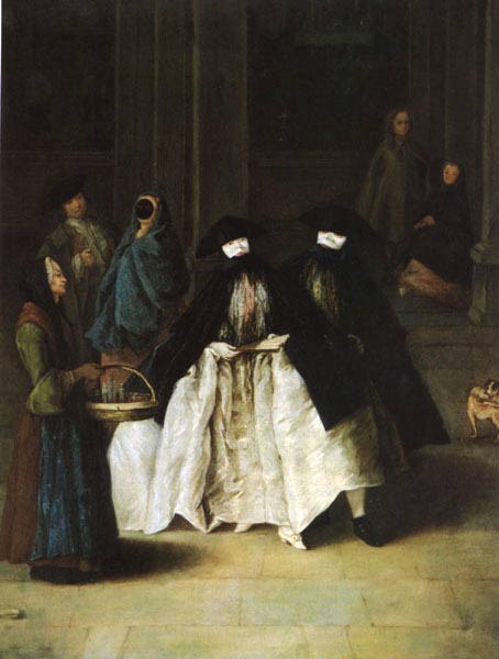Venditrice Di Essenze. . Venezia, Ca' Rezzonico. — Pietro Longhi