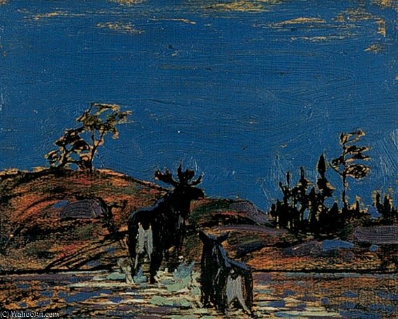 Moose At Night — Томас Томпсон