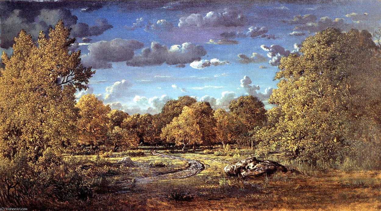 Glade Of The Reine Blanche In The Fontainebleau Forest — Théodore Rousseau (pierre Etienne Théodore Rousseau)