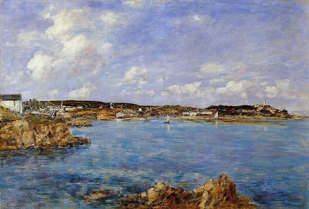 Douarnenez, The Bay, View Of Ile Tristan — Eugène Louis Boudin