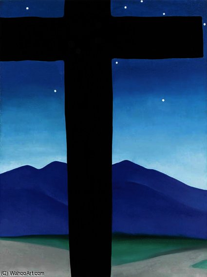 Black Cross With Stars And Blue — Georgia O'keeffe