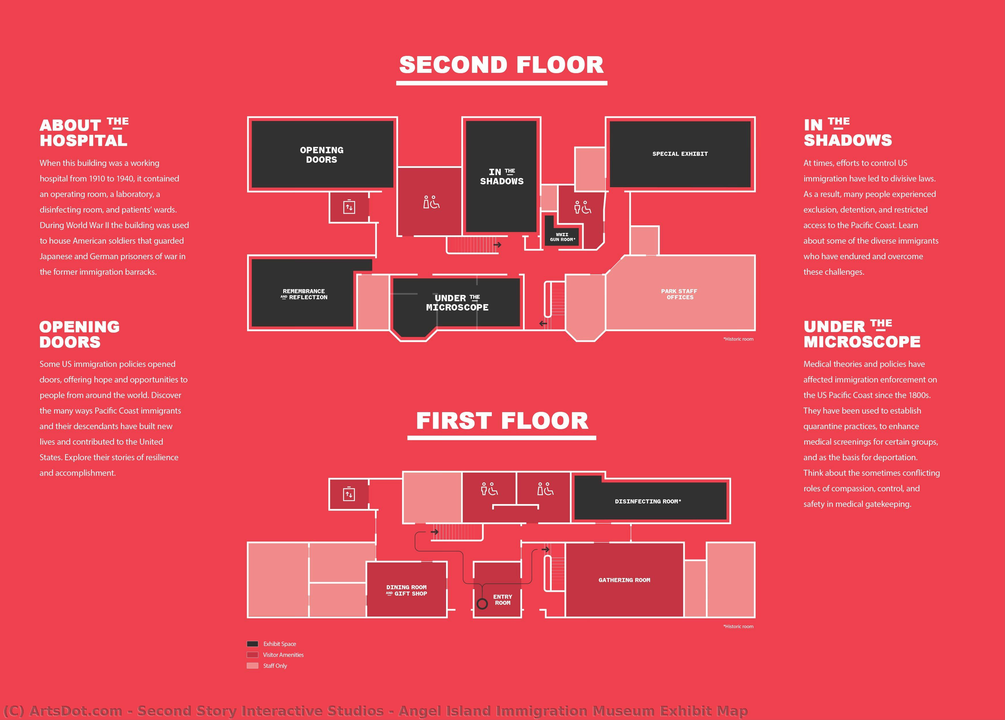 Angel Island Immigration Museum Exhibit Map — Second Story Interactive Studios