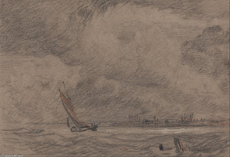 Fishing Vessel Off Yarmouth — John Sell Cotman