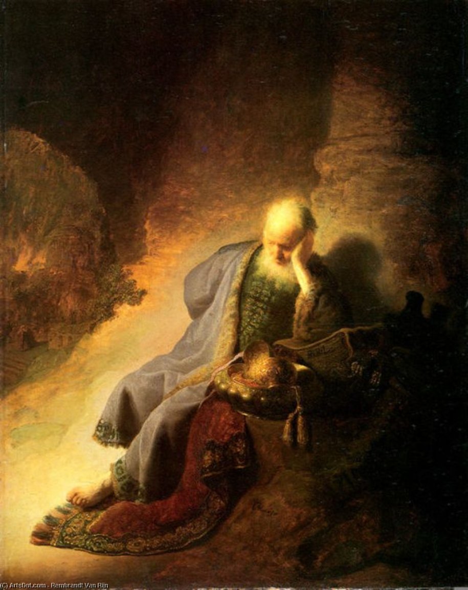 Jeremia Traum Vom Zerstörung Jerusalems — Rembrandt Van Rijn