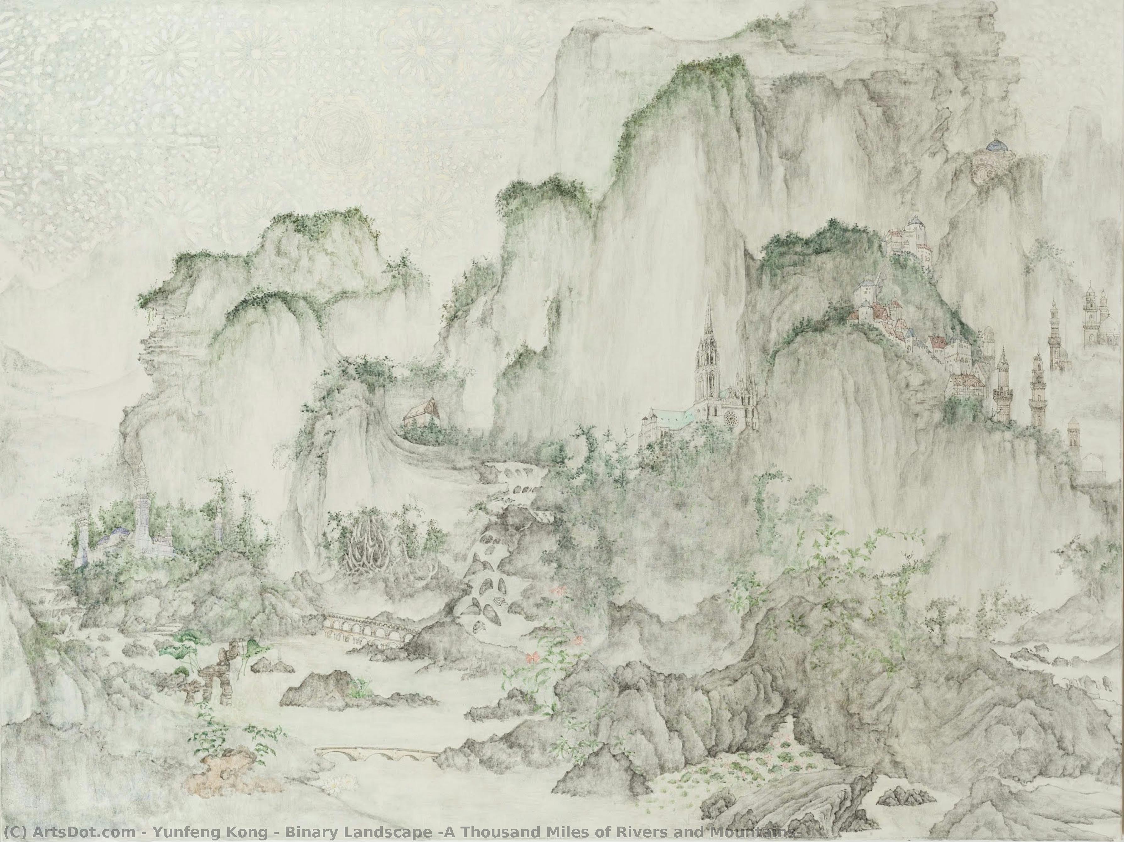 Binary Landscape (a Thousand Miles Of Rivers And Mountains) — Yunfeng Kong
