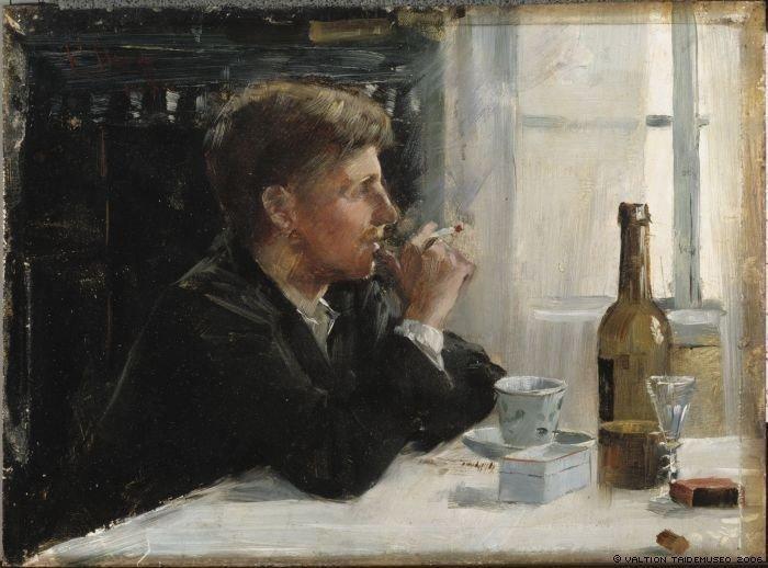Man Seated At A Table — Elin Kleopatra Danielson-gambogi