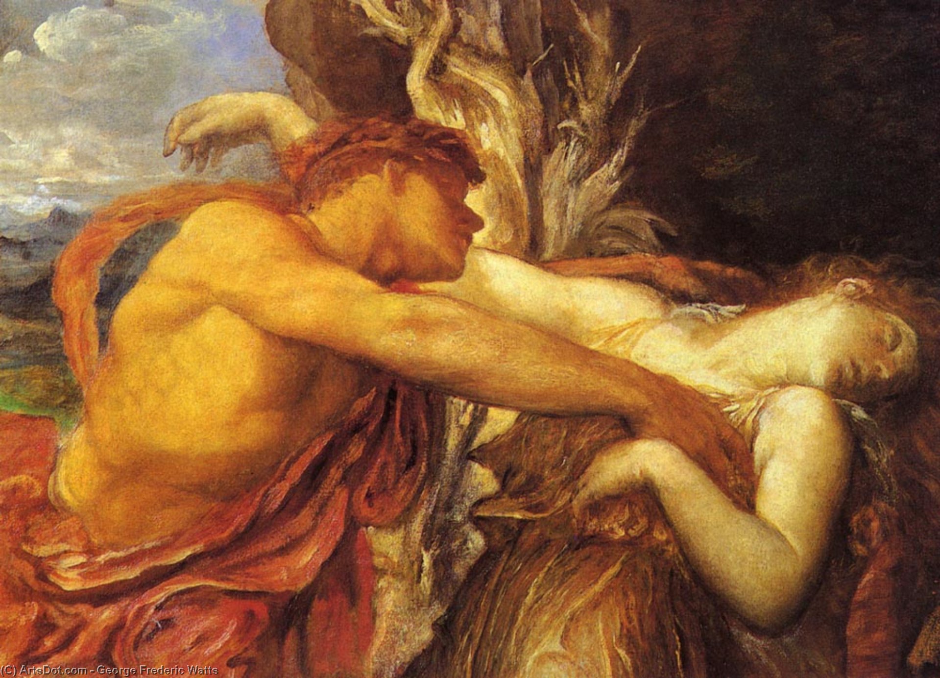 Orpheus And Eurydice (detail) — Джордж Фредерик Уоттс