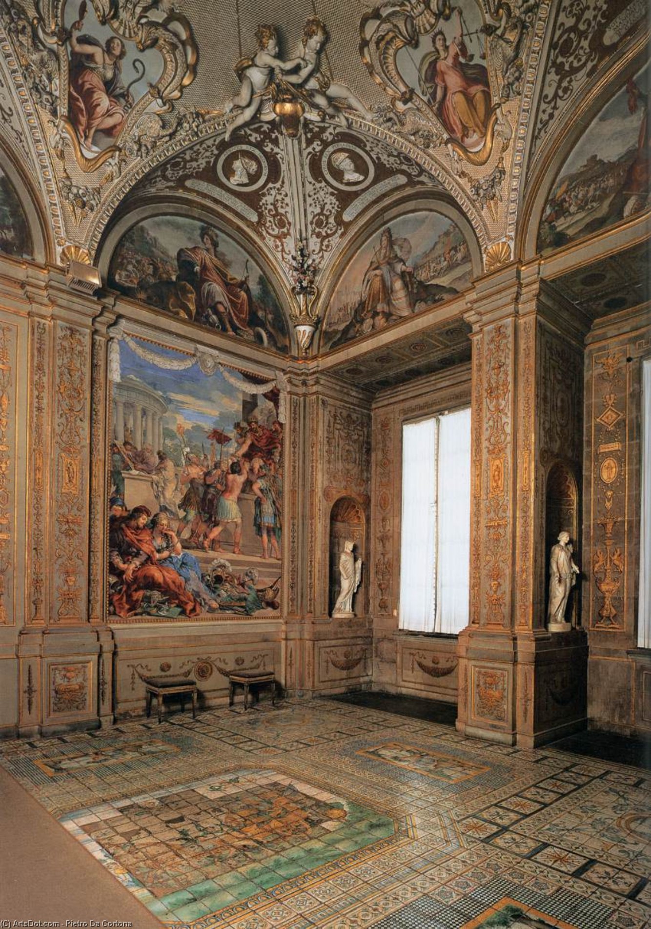 View Of The Sala Della Stufa — Pietro Da Cortona