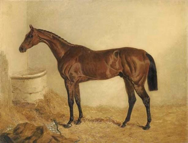 Little Wonder, Winner Of The Derby, 1840, In A Stable — John Frederick Herring Senior