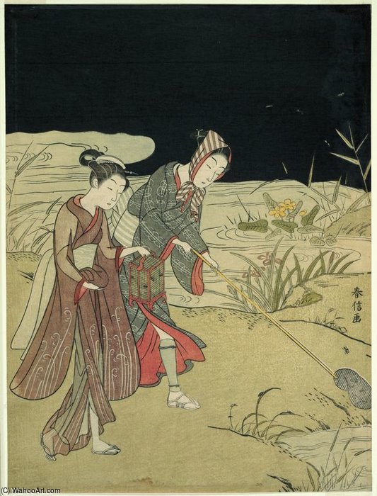 Catching Fireflies — Судзуки Харунобу
