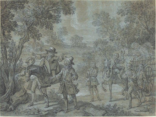 Ragotin Recites Verses; Farmers Believe He Preaches — Jean-baptiste Oudry
