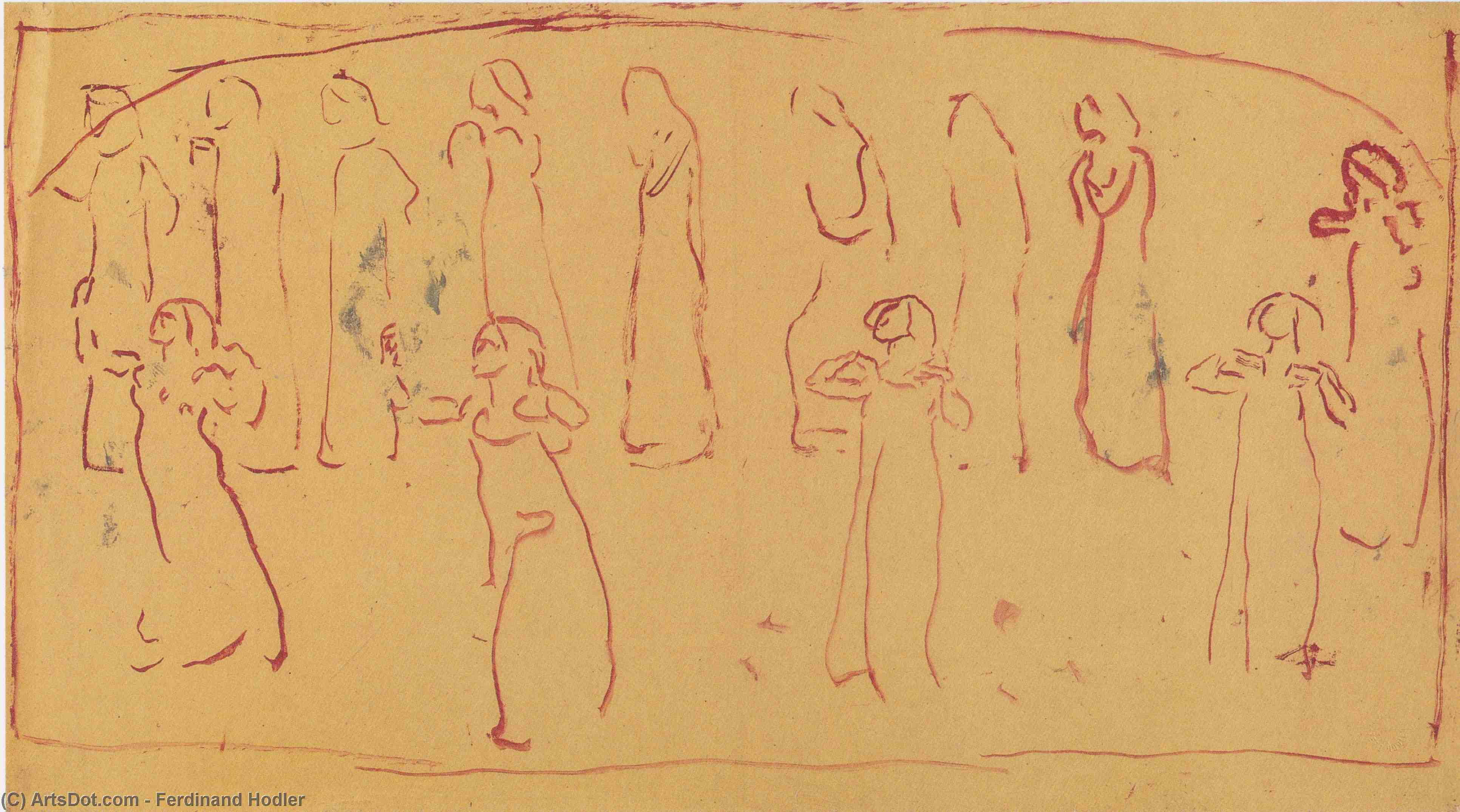 Thirteen Standing Draped Figures — Фердинанд Хёдер