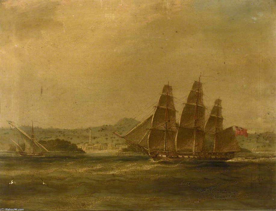Hms 'mercury' Takes 'la Pugliese' In Barletta — William John Huggins