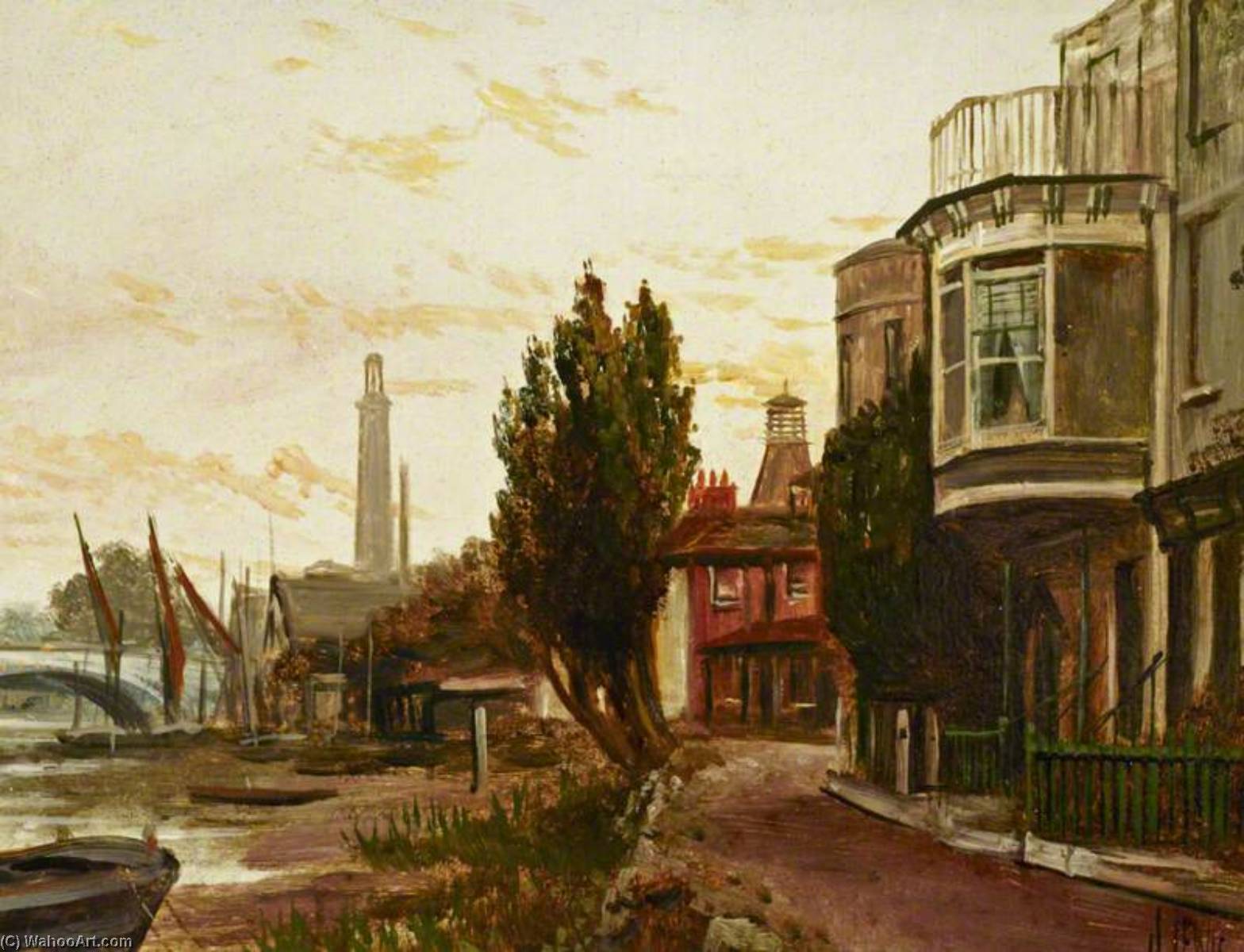 Strand On The Green, Looking At The Third Kew Bridge — James Isaiah Lewis