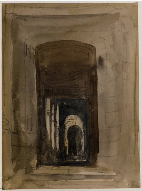 Study For The Door Of The Church Of Saint-roch, Paris — David Cox
