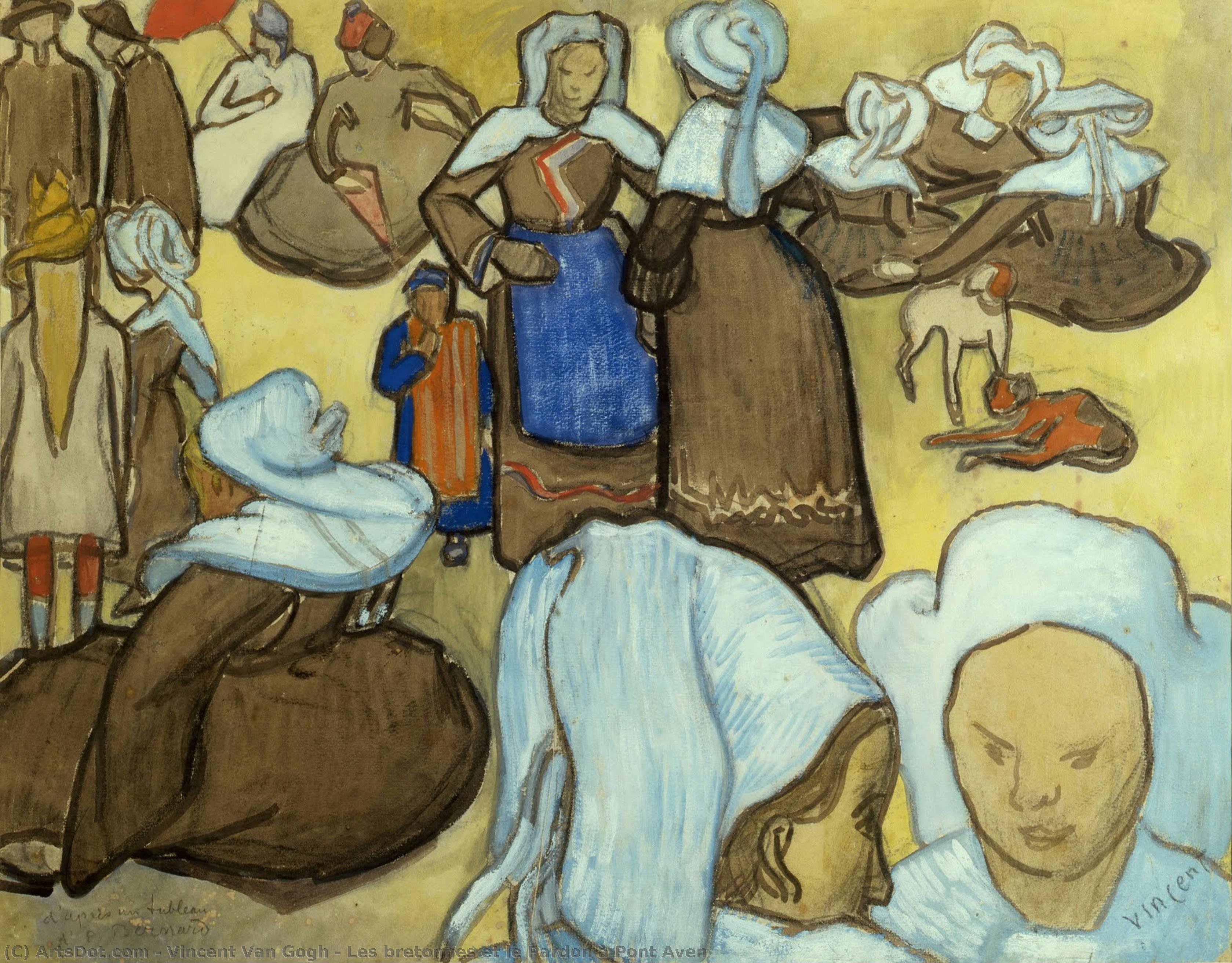 Die Bretoninnen Und Das Pardon In Pont Aven — Vincent Willem Van Gogh