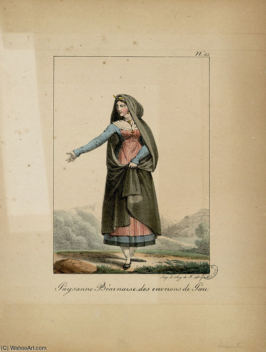 Paysanne Béarnaise Des Environs De Pau — Charles Emile Hippolyte Lecomte Vernet