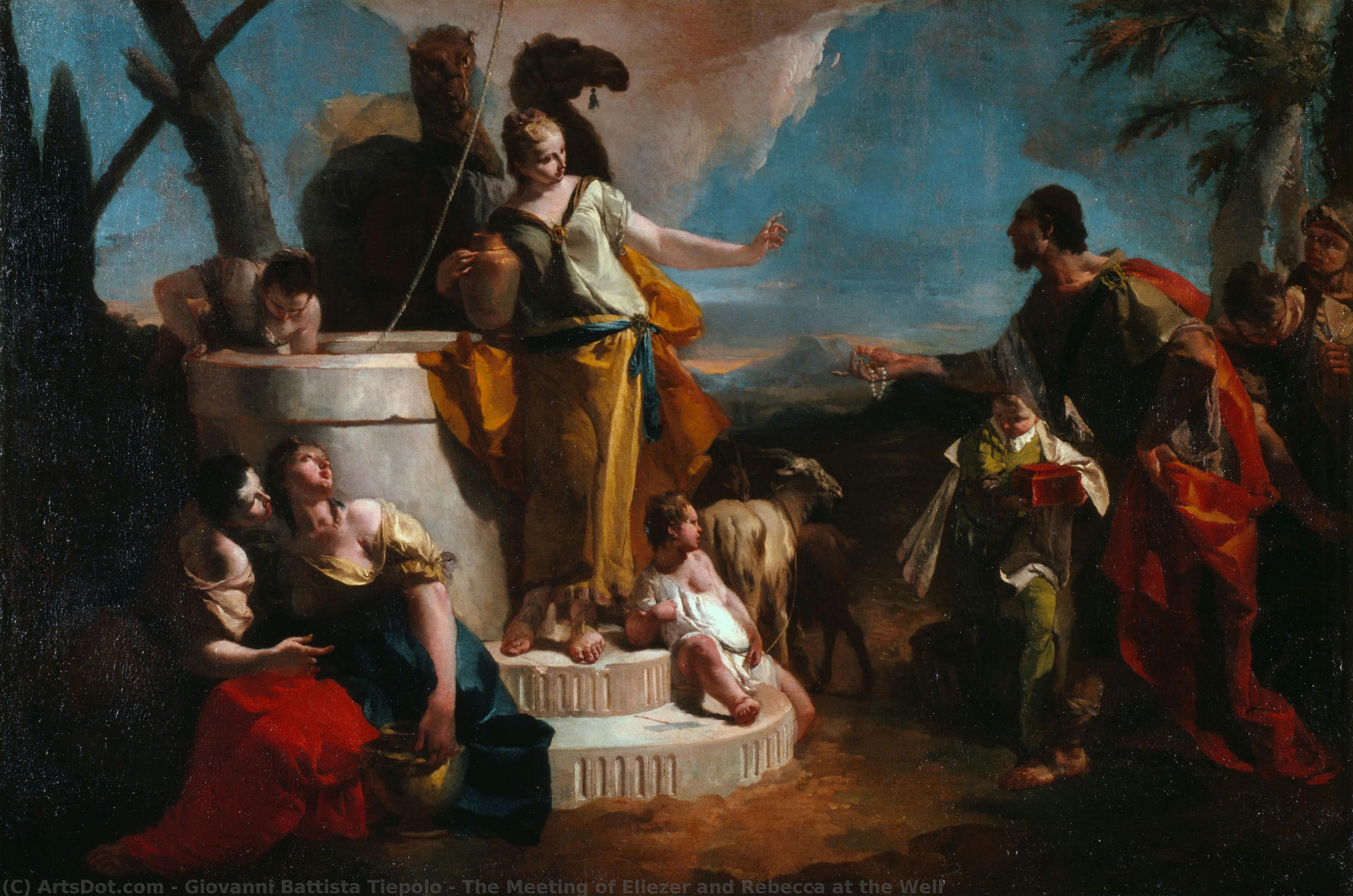 El Encuentro De Eliezer Y Rebeca En El Pozo — Giambattista Tiepolo