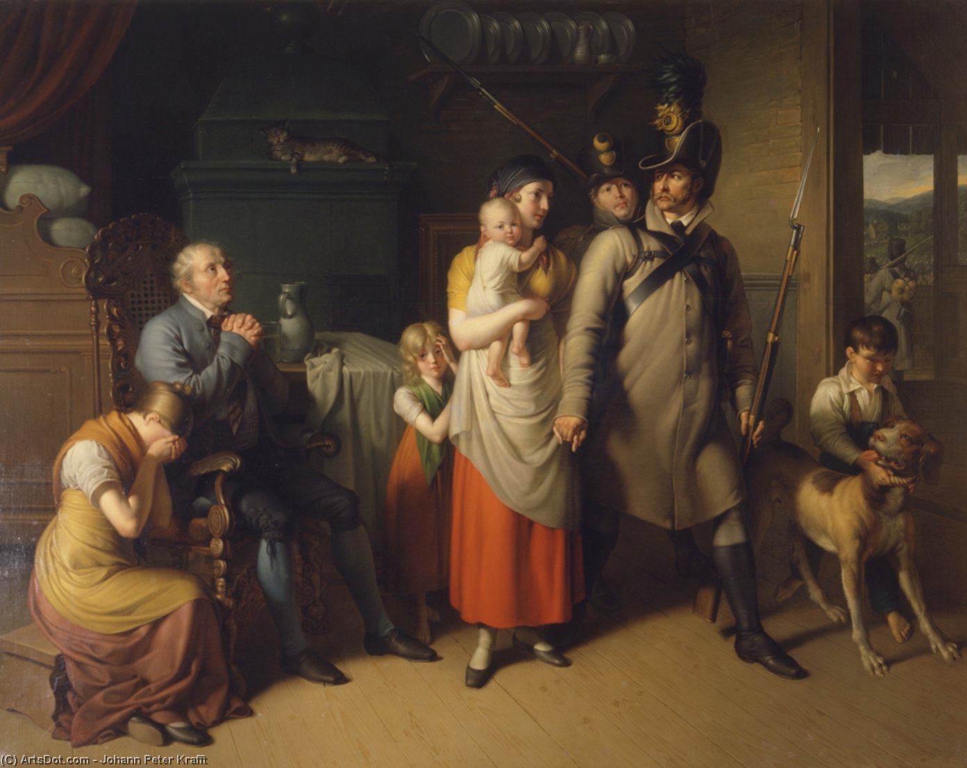 The Parting Of The Territorial Army Man — Johann Peter Krafft