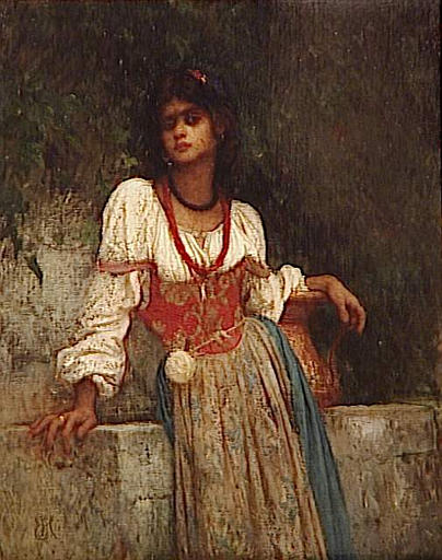 Rosa Nera A La Fontaine — Ernest Hébert (antoine Auguste Ernest Hebert)