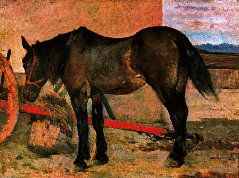 Horse From A Cart — Giovanni Fattori