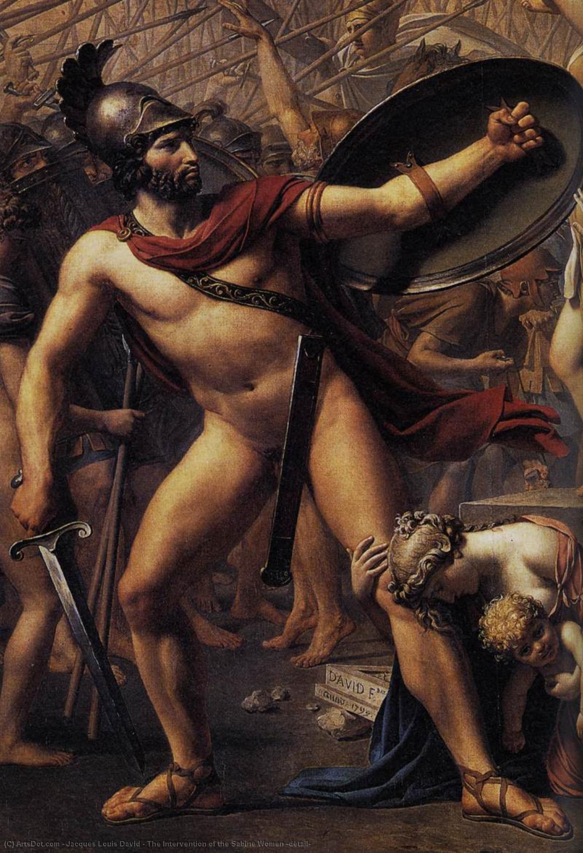The Intervention Of The Sabine Women (detail) — Jacques-louis David