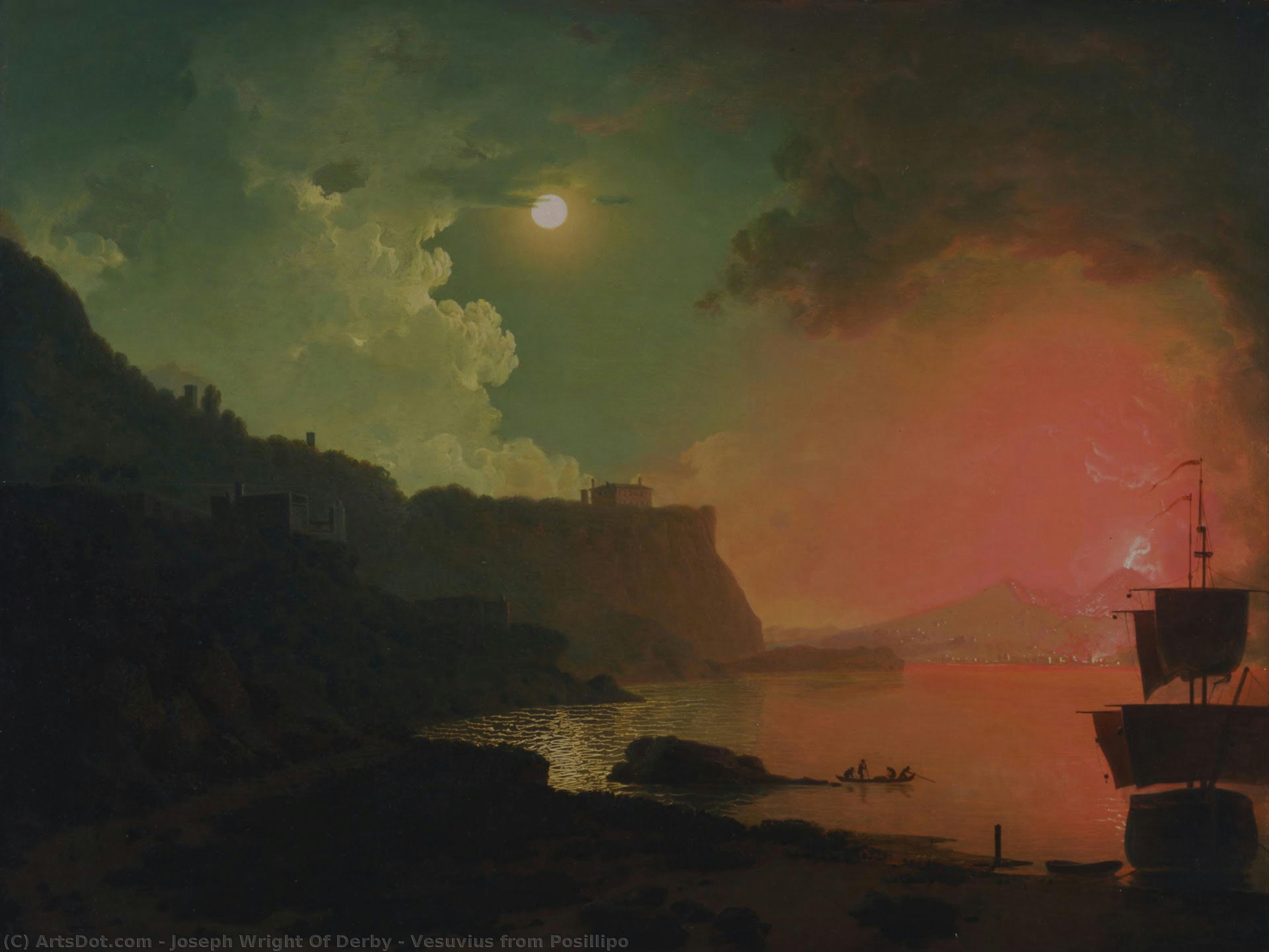Vesuvius From Posillipo — Joseph Wright De Derby