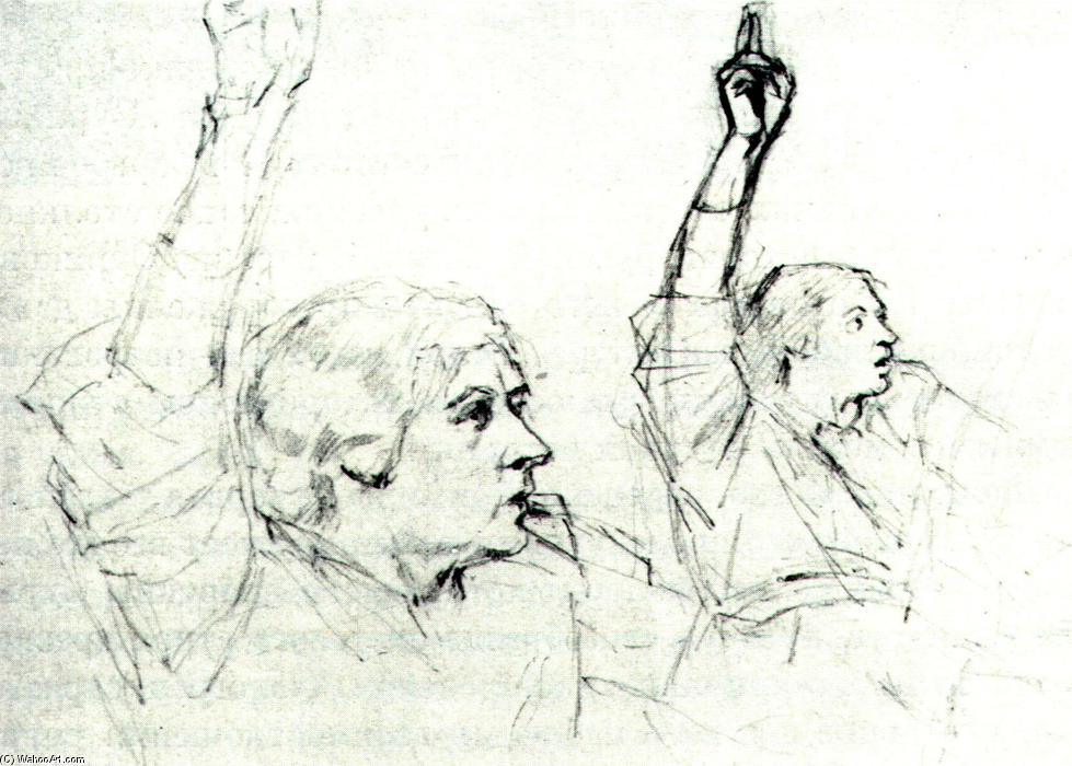 'study To ''boyarynya Morozova''' — Vasily Ivanovich Surikov
