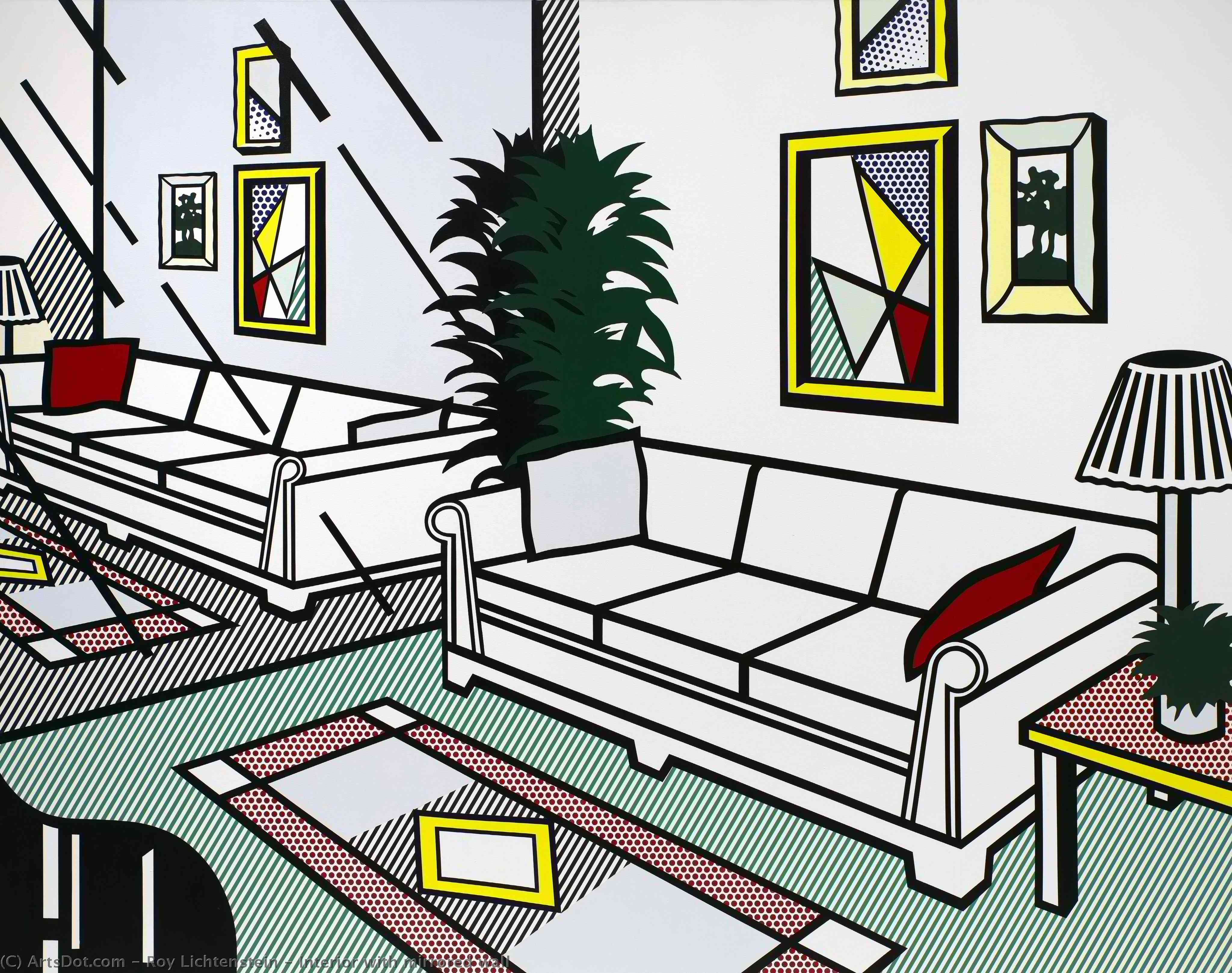 Interior With Mirrored Wall — Рой Лихтенштейн