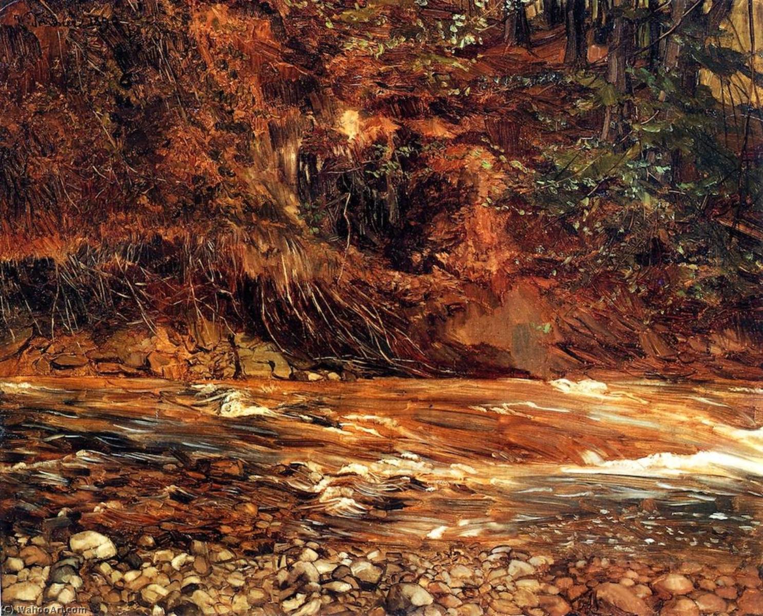 Mountain Stream In Prien — ヴィルヘルム・トリュブナー
