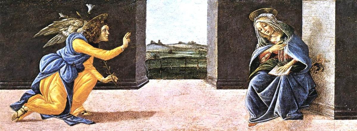Annunciation (san Marco Altarpiece) — Sandro Botticelli