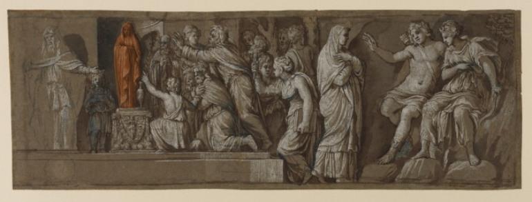 Copy After Polidoro Da Caravaggio's Frieze On The Facade Of Palazzo Melisi, Rome — Pietro Da Cortona