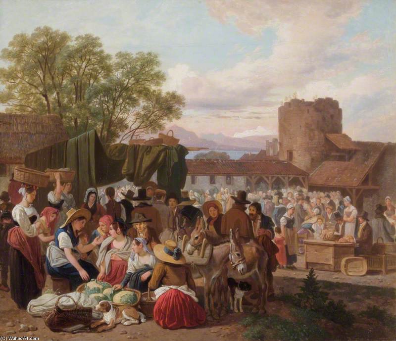 An Italian Market Scene — Wolfgang-adam Töpffer