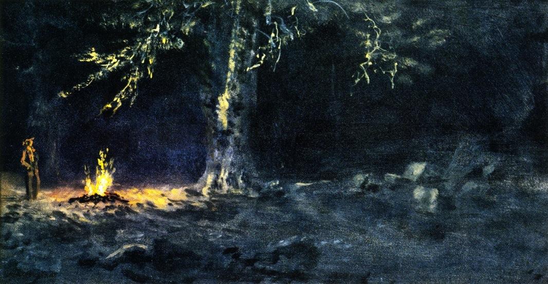 Campfire, Yosemite Valley — アルベール・ビアシュタット
